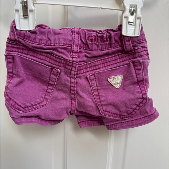 Guess 2T Girls Purple Jean Shorts with Pockets and Belt Loops - Picture 4 of 6